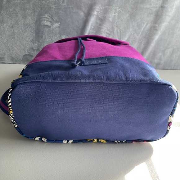 Vera Bradley Backpack African‎ Violet Canvas Pink Purple Floral Back Large 17\